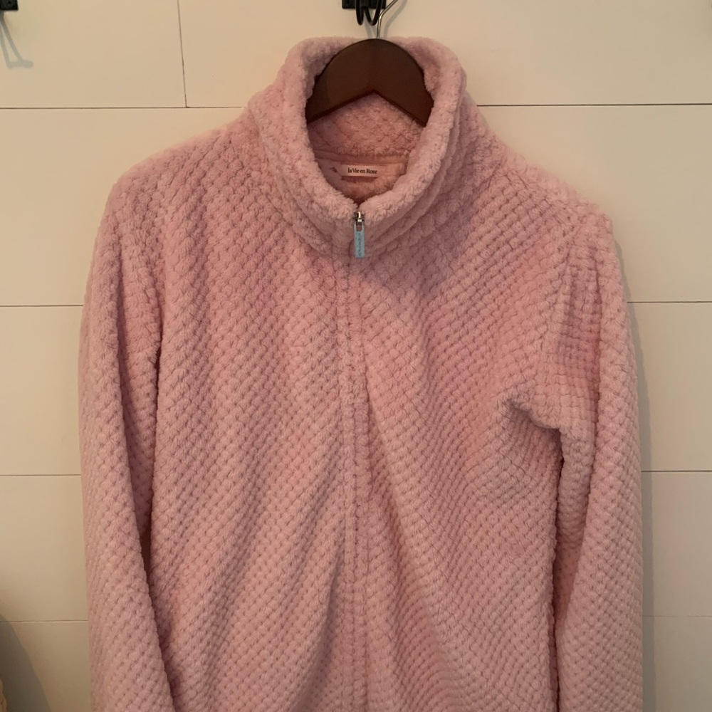 La Vie En Rose Blush Fleece zip up